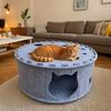 Felt Round Multi-Hole Cat Bed Cat Cave Play House Hiding House Pet Resting Nest Home Pet Supplies Household Cats Furniture Gifts