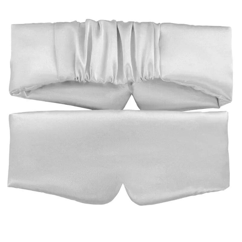 Silk Face Imitation Silk Sleep Eye Mask Ljus nyans Elastisk rem Resevila Ögonskydd För att lindra trötthet Mjuk Smidig vård