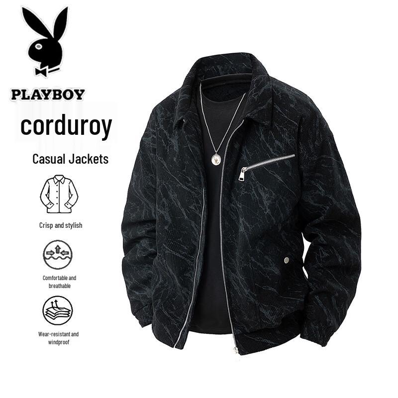 Playboy Men's Fall Casual Corduroy Jacket