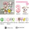 61pcs Farm Animal Balloon Cow Balloon Column 32inch 1-9th Kids Farm Animal Birthday Party Decoration Supplies Kids Favorite