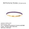 eManco European Zircon Ring: Titanium Steel Women's December Birthstone Rhinestone Finger Ring