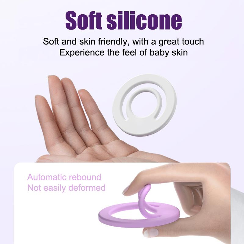 Magnetische Silikon Handy Fingerringe TPU Kreisförmiger Griff Halter Ständer Halterung Für Magsafe Für iPhone Für Samsung Huawei Xiaomi