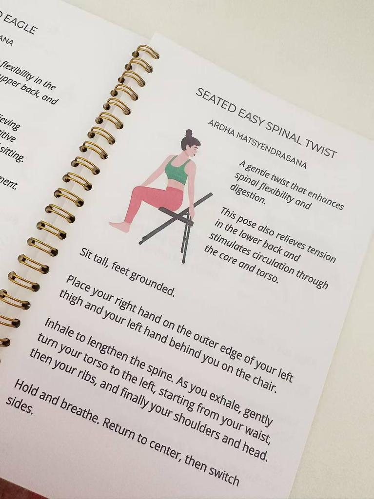 Kua Jing Bi Yoga Stretching Notebook - Spiral Coil with 1500 Stretching Exercises