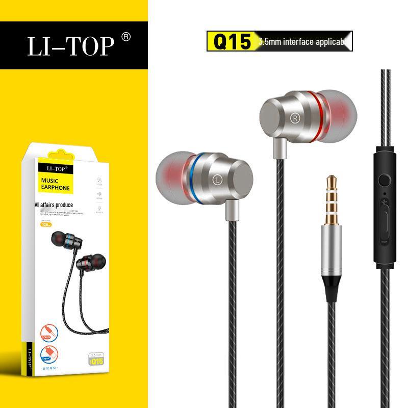 Type-C Red & Blue Circle In-Ear Metal Earphones with Mic & Volume Control, 3.5mm Universal Fit