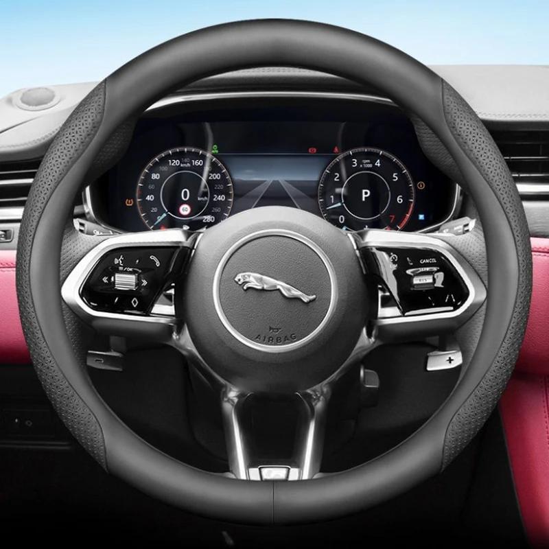 Leather Car Steering Wheel Cover for Jaguar X F S Type XF 250 260 XE XFR E F I Face Xj X350 X351 Xjl Accessories
