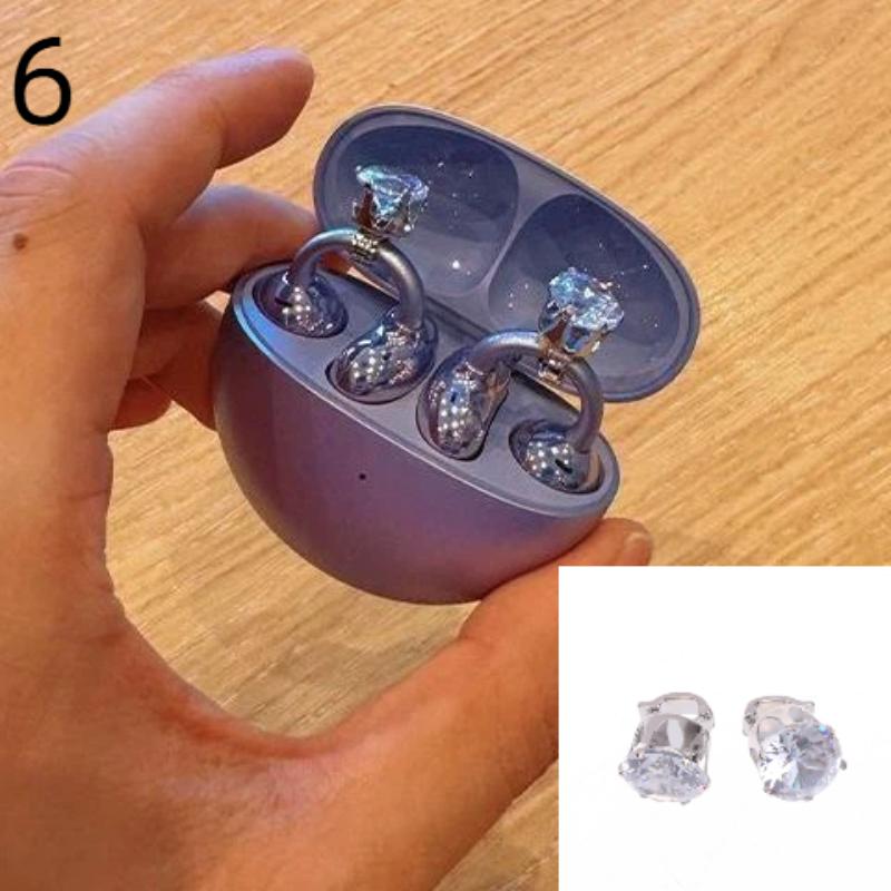 2Pcs DIY Headphone Diameter Buckle Zircon Decorative Headphone Decoration Clip Removable Easy To Install Earbud Accessories