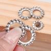 External Tooth Lock Washer Kit M3-M12 Star Serrated Gasket Spacer Assortment Set Stainless Steel Multi Tooth Washer Hardware Box