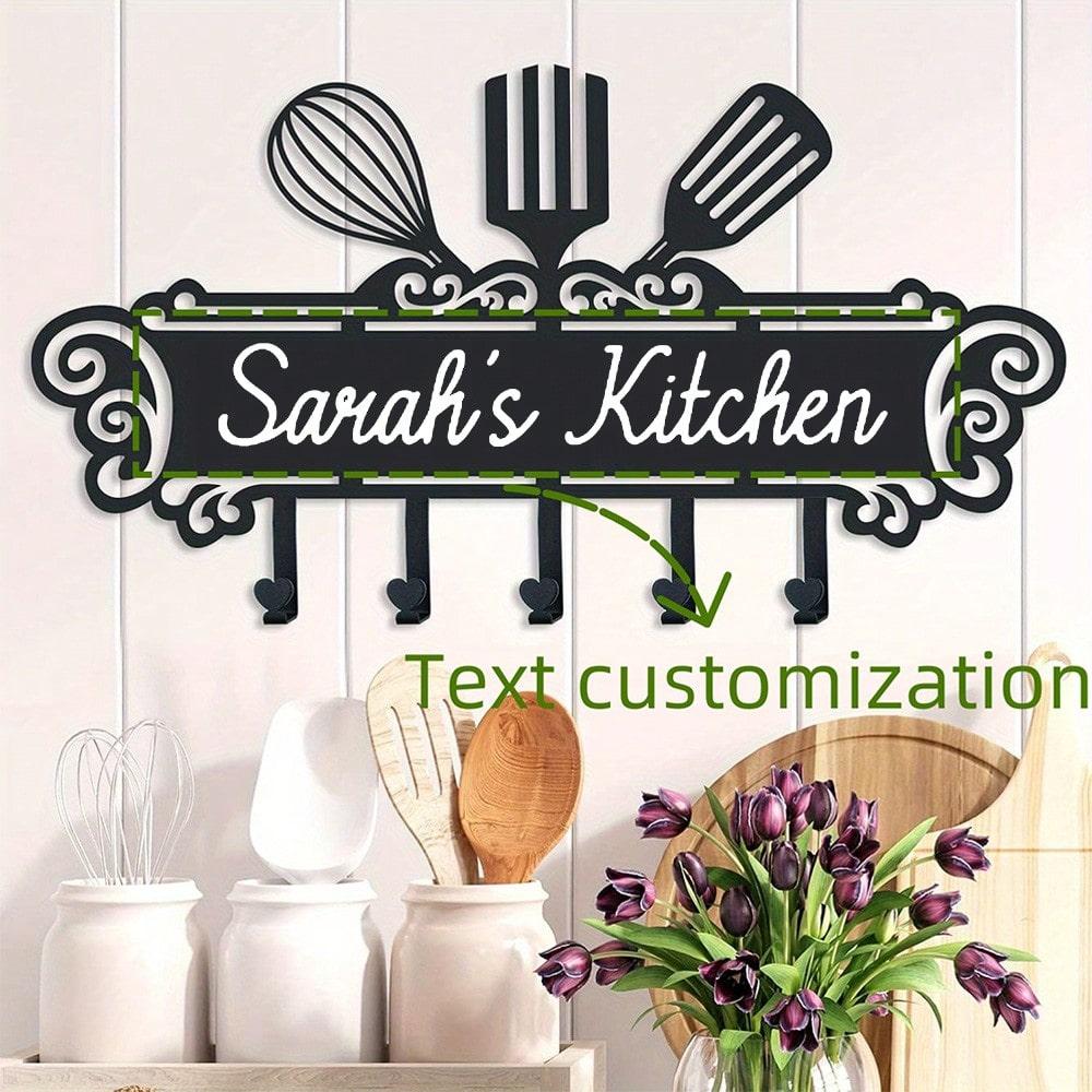 Custom Metal Wall Hook Key Holder for Kitchen, Mother's Day Gift for Grandma, Farmhouse Decor