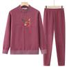 Women's Thermal Underwear Set for Autumn/Winter - Plus Velvet, Thickened for Middle-aged and Elderly Women