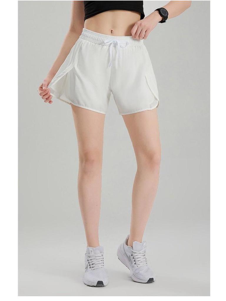 Women's Quick-Dry High-Waist Summer Running Shorts - Breathable, Loose, Anti-Exposure Fitness Pants