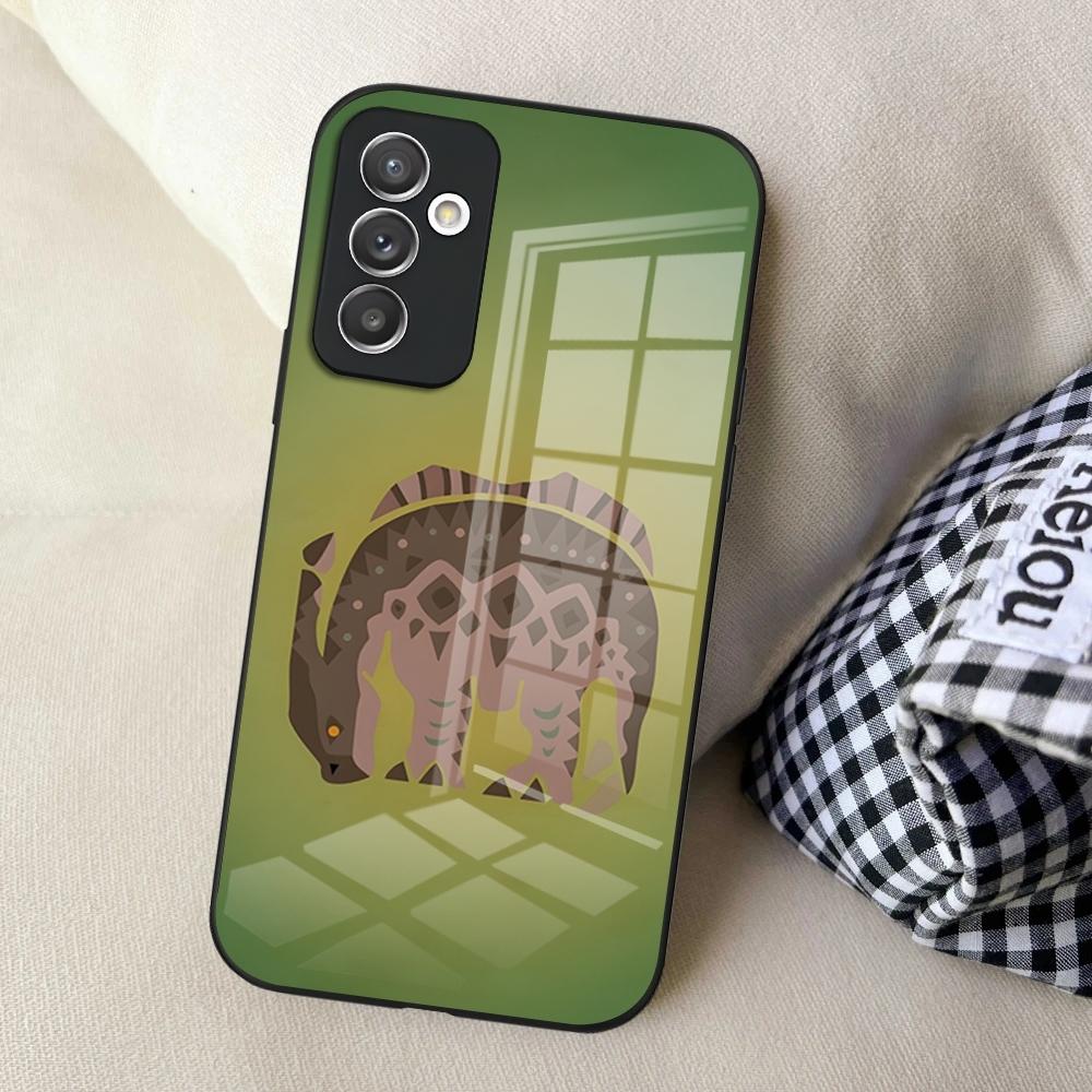 

Чехол для телефона M-Monster Hunter для S25 Samsung S24 Ultra S23 Fe S22 Plus S20 S21 A16 A54 A34 A53 Стеклянная крышка Samsung s23ultra