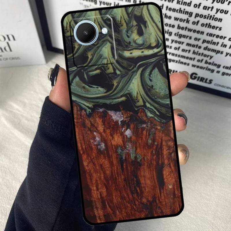 Wood Resin Traveler Protective For Realme GT7 Pro GT6 C67 C65 C63 C61 C55 C53 C51 C71 C75 10 11 12 13 14 15 Pro Plus Case