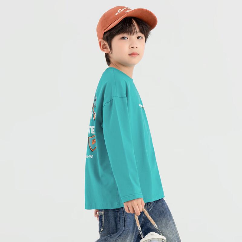 Duoduo Home Boys' Trendy Print Pure Cotton Long Sleeve T-Shirt