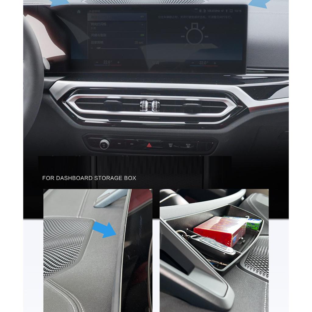 Dashboard Storage Box Touchscreens Behind Screen Organizer Car Interior Storage ABS Dashboard Organizer for Vehilces
