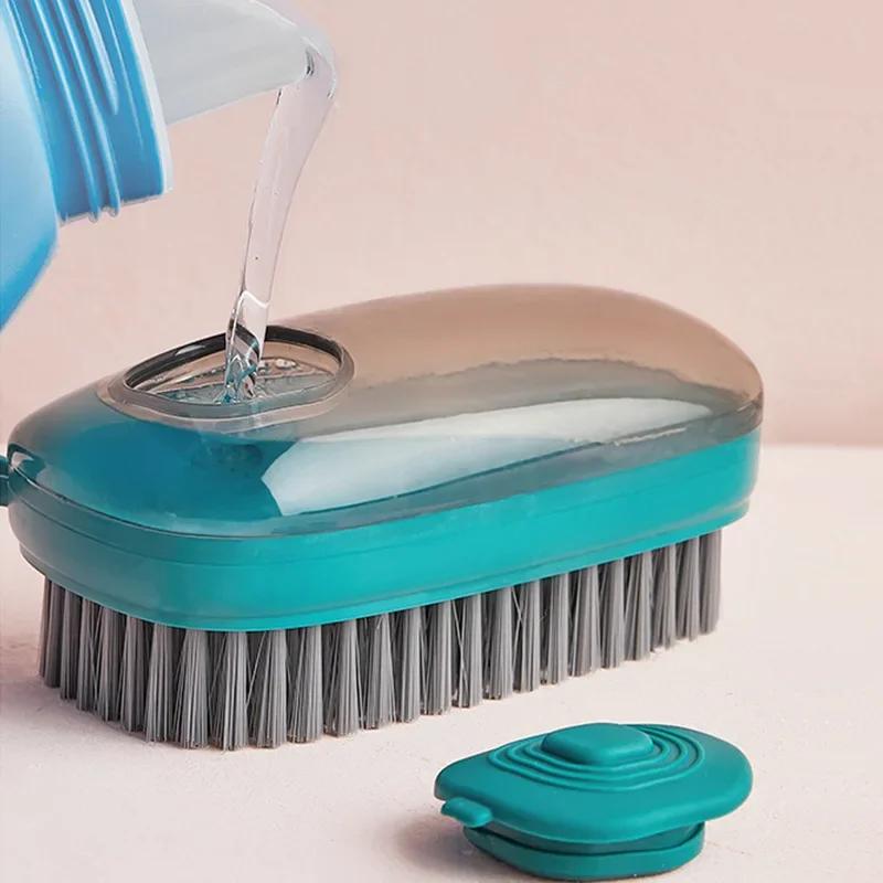 Automatic Liquid-filled Washing Brush Clothes & Hats Cleaning Brush Multi-functional Household Washing Brush Supplies