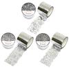 Kamiso Sansho Masking Tape Beautiful MONDE Decoration Tape 3 Patterns Romanee x 1 Silver 35mm Width x 3m 3 Volume Set (Fleure, Legance, each) GR-0533