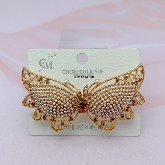 14k Gold Crystal Butterfly Clip for Qipao - Elegant Chinese, Japanese  Korean Style K9