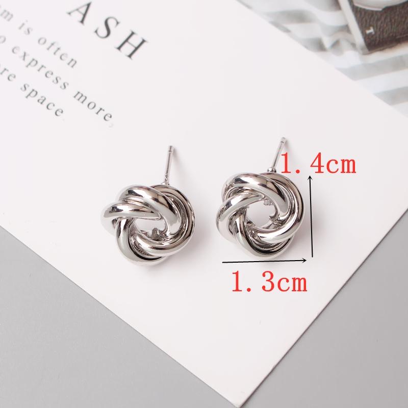 

Преувеличенная геометрия Необычные металлические серьги-подвески Спиральный узел Круглые гладкие Бринкос Циркон