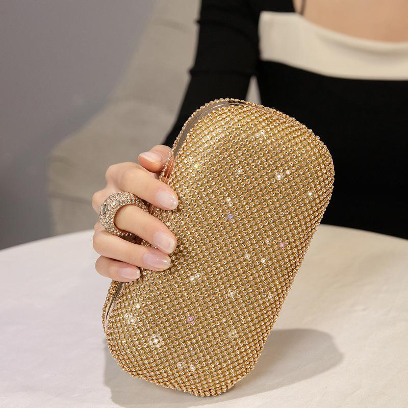 Nová všestranná večerní taška s taškou vykládanou diamanty, banketní taška k večerním šatům, crossbody taška přes jedno rameno, taška pro společenskou smetánku