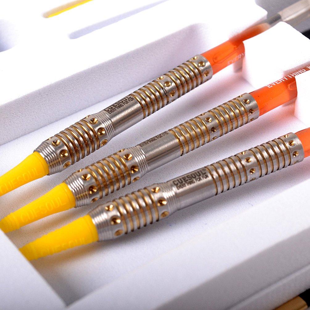 BLACK SCORPION CUESOUL 18g Tungsten Soft Tip Dart Set with Titanium Coated Barrels (CSBS-F3306-88)