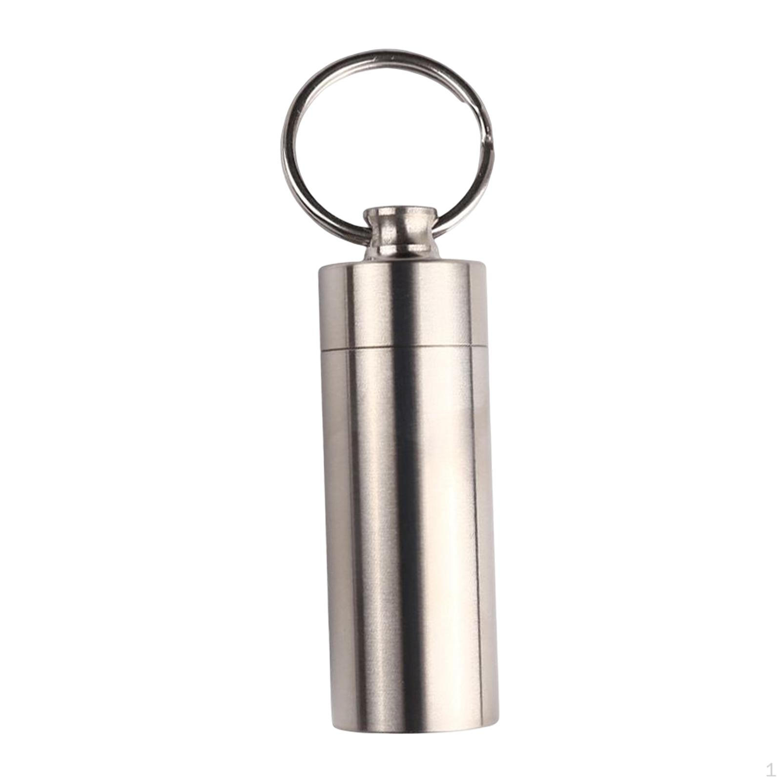 

Compact Pill Organizer with Stainless Steel Case for On-the-Go Storage A