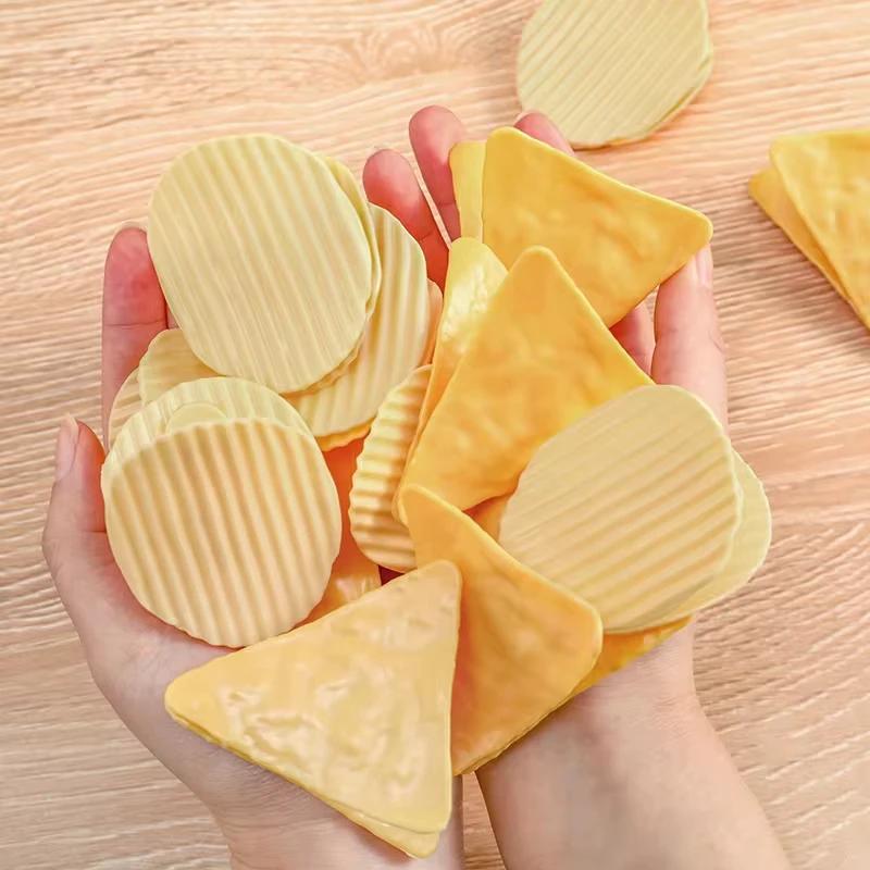 5Pcs New Creative Simulation Potato Food Bag Storage Spring Sealing Clamp Hand Ledger Decoration Realistic Modeling Small Clip
