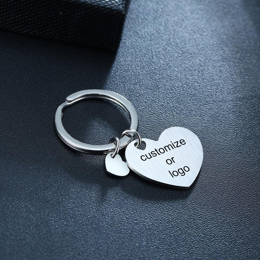 2026 Graduation Gifts Keychain Rectangle ID Tag Keychain Stainless Steel Key Ring for Women Men Collar Accessories Gift
