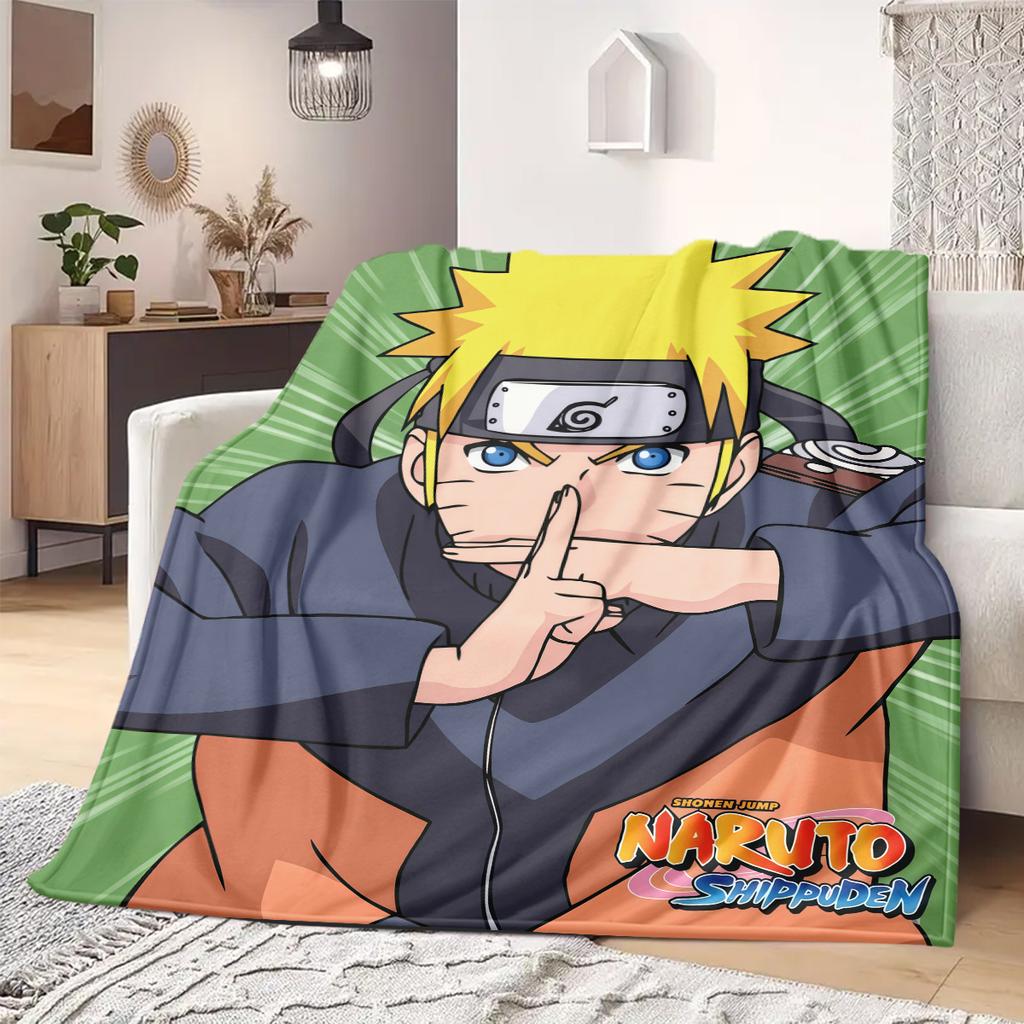 Naruto Anime Print Blanket Warm  Comfortable Flannel Blanket Suitable for Bedrooms, Sofas, Beds, Chairs, Picnics, Travel