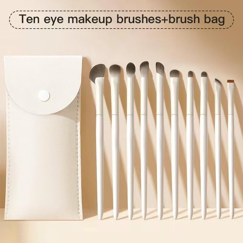 10Pcs Makeup Brush Set Eyeshadow Brushes for Blending, Crease, Liner, and Detailing