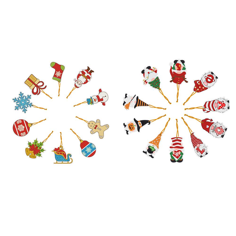 Christmas Pendant DIY Diamond Mosaic Merry Christmas Board Ornaments DIY Gifts Indoor Table Fireplace Decoration