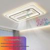 Smart Bladeless Ceiling Fan with Light, Voice-Controlled, Modern Design - 110V
