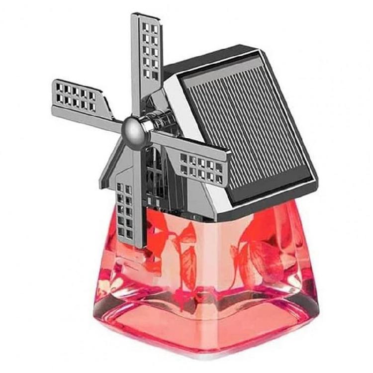 Air Freshener Light Solar Windmill Model Center Console Decoration CarFragrance