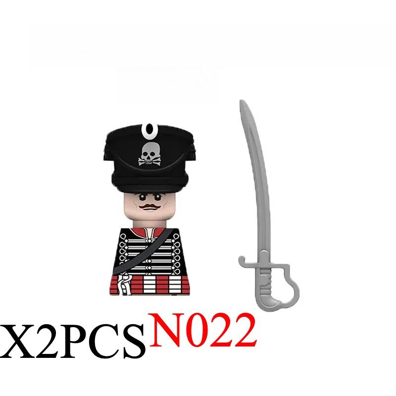 Medieval Napoleonic War Soldiers Figures Military MOC Building Block Knights British French Fusilier Rifles Weapon Kids Toy B08