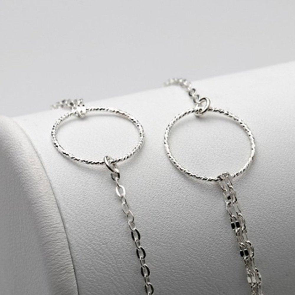 

[As Little] Mixed Chain Bracelet with Silver 925 Cutting Ring Point