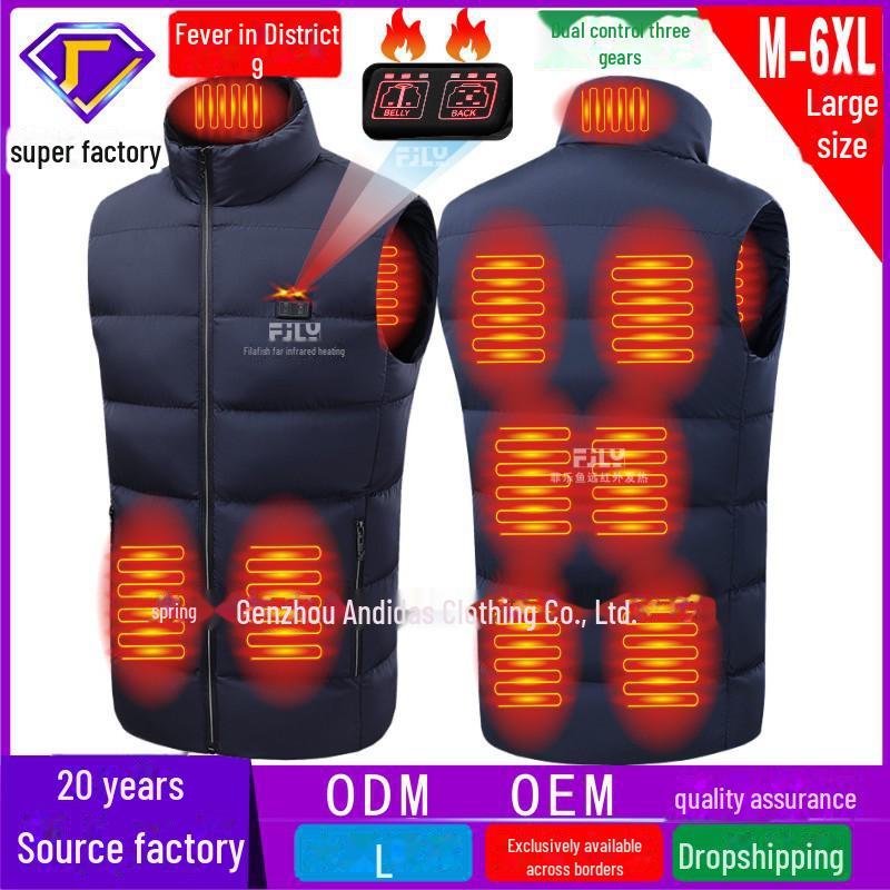Unisex Smart Heating Vest with Full-Body Constant Temperature, Four-Control, 21-Zone Heating