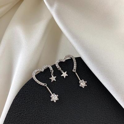 Steckohrringe Hipster Persönlichkeit Design Sinn Temperament Quaste Steckohrringe Goldblitz Diamant Liebe Ohrstecker