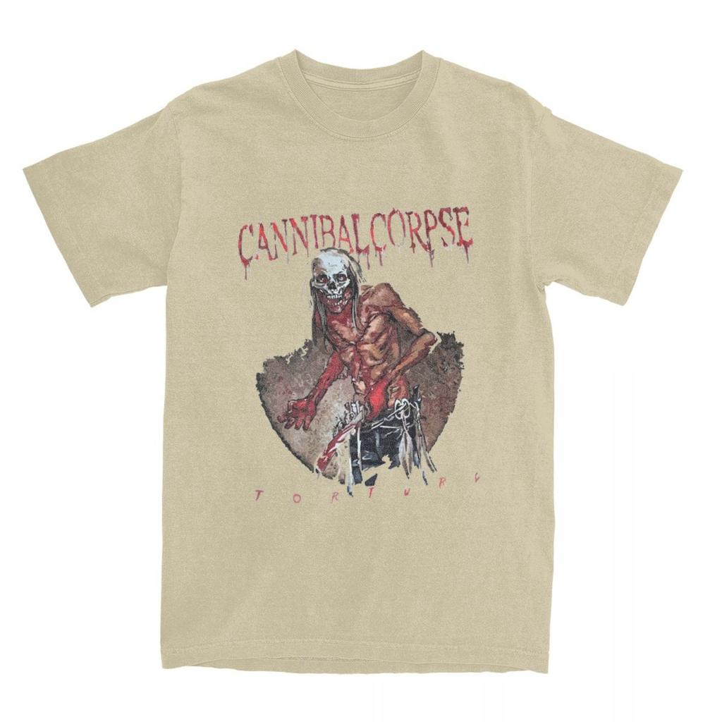 Cannibal Corpse Folter T-Shirts Merch Herren Damen 100% Baumwolle Vintage T-Shirt Kurzarm Kleidung Original