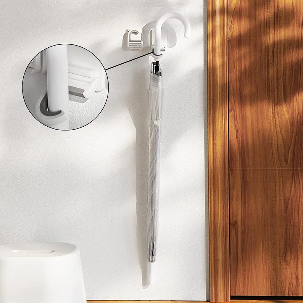 Broom Mop Holder Wall Mount, Broom Gripper Holds Self Adhesive No Drilling Super Anti-Slip, Broom and Dustpan Hanger for Bathroom Organizer Home,