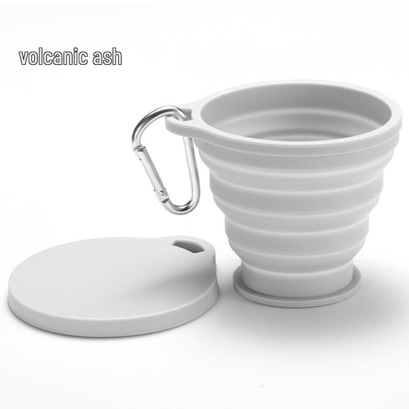 Silicone Foldable Cup with Hook: Versatile Water Cup with Lid