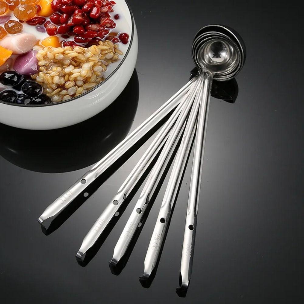Long Handle Soup Ladle Stainless Steel Measuring Ladle Spoon Tablespoons Ramen Spoon  Hot Pot