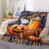 1Pc Halloween Snoopy Pumpkin Night Blanket Soft And Comfortable Casual Warm Camping Travel Christmas Halloween Gift M917102