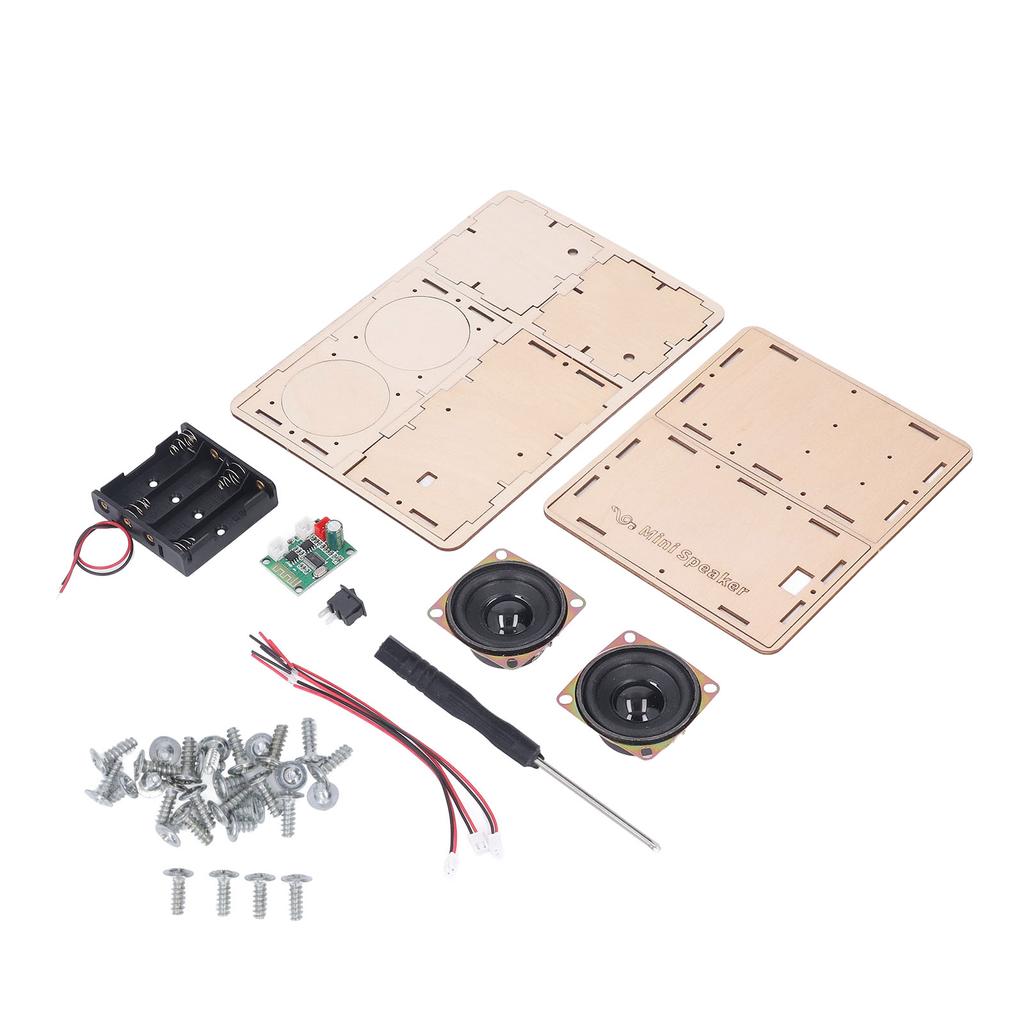 DIY Bluetooth Speaker Kit Stereo Surround Non Toxic Composite Wood DIY Speaker Kit for Pupil
