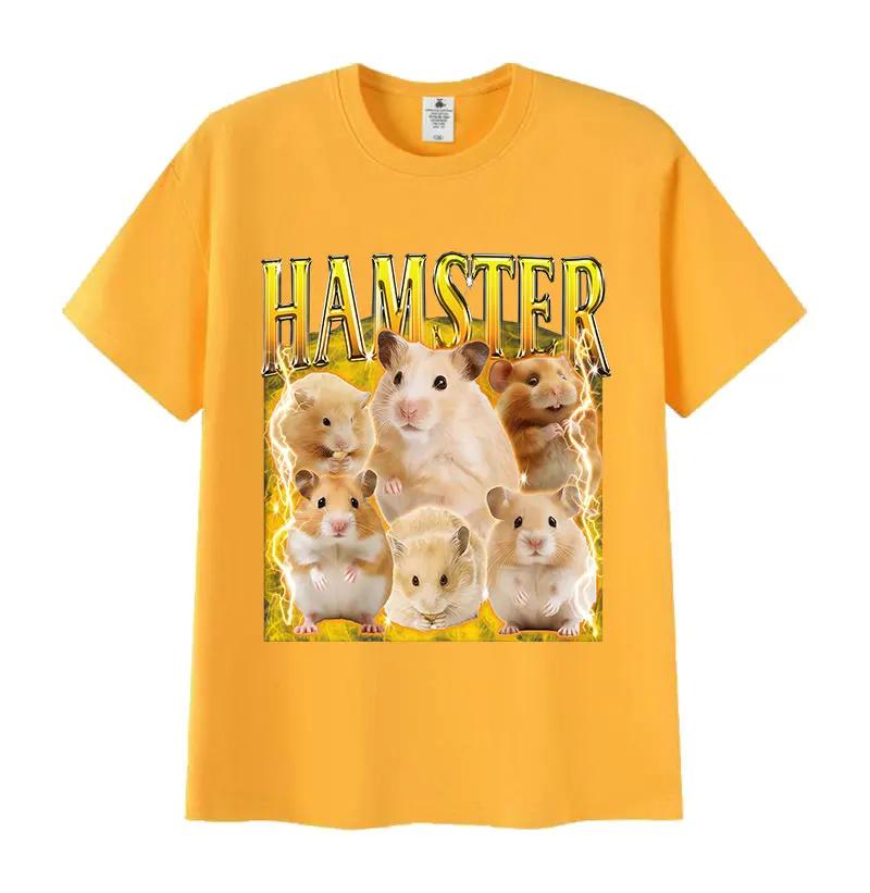 

Funny Hamster Meme Graphic T Shirt Men Women Vintage Harajuku Fashion T-shirts Casual High Quality Oversized Cotton T-shirt Tops XXXL чорний