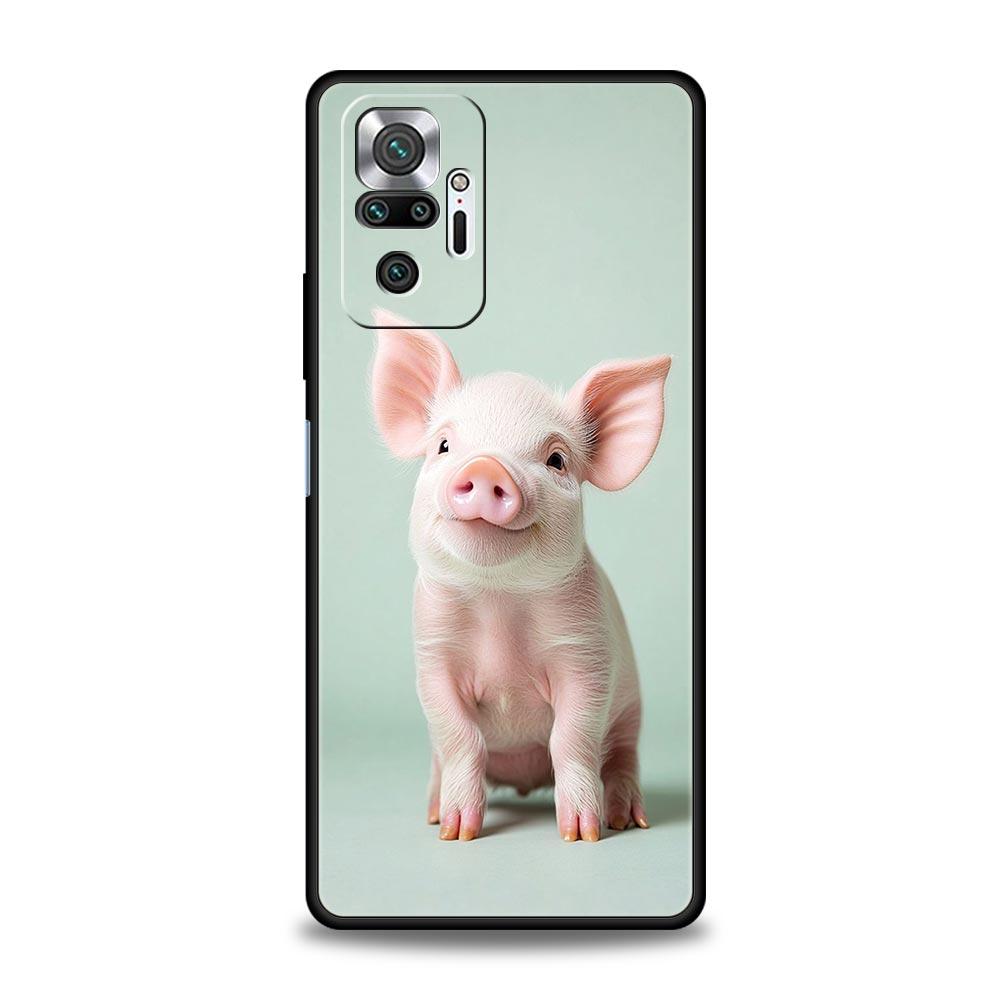 Funda Protectora de Cerdo Bonito para Teléfono para Redmi 14C 10C Note 15 14 13 12 10 11 K40 Pro Plus 5G Carcasa Suave de TPU Antigolpes Fundas Capas Bolsas