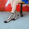 5 pairsFashion Kawaii Women Socks Sexy Lace Mesh Fishnet Socks Mixed Transparent Stretch Elasticity Ankle Net Yarn Thin Sox