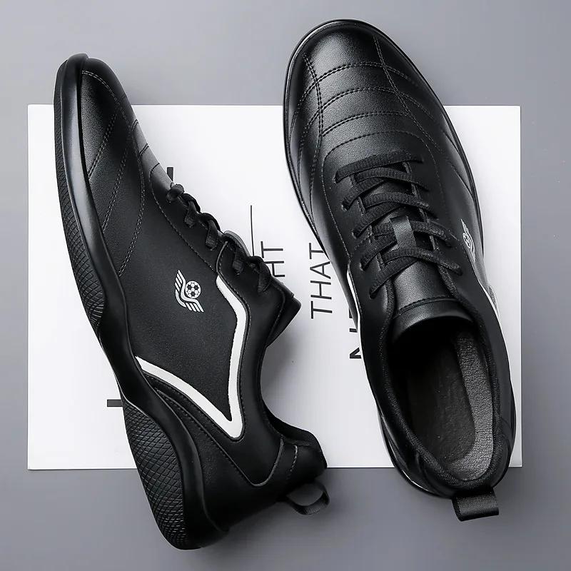 Fashion 2024 Spring Autumn Leather Shoes Men Fashion Casual Sports Shoes Sneakers Male Solid Color New Designer Zapatos De Hombre