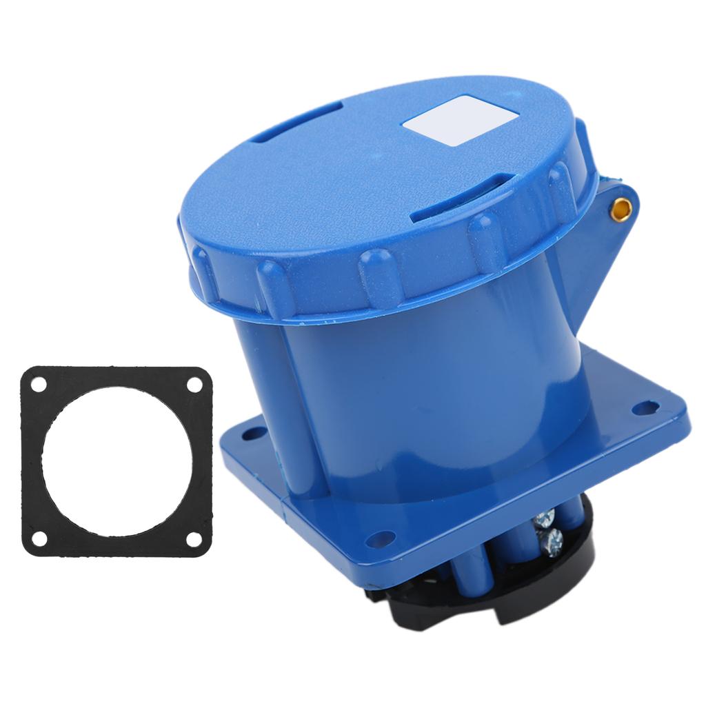 220250V 63A Industrial Connector 2P+E 3Pin Straight Plug IP67 Waterproof for Agriculture