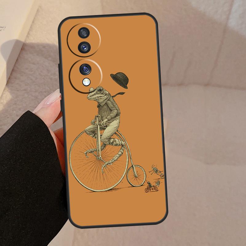 Vintage Retro Frog Mushrooms Case For Honor X9b X9a X8a X7a X6a X6 X7 X8 X9 8X 9X Honor Magic 5 Pro 50 70 90 Lite Cover