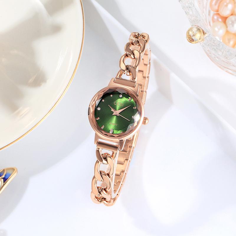 Gedi Fashion Gradient Dial Women's Denim Chain Waterproof Quartz Watch