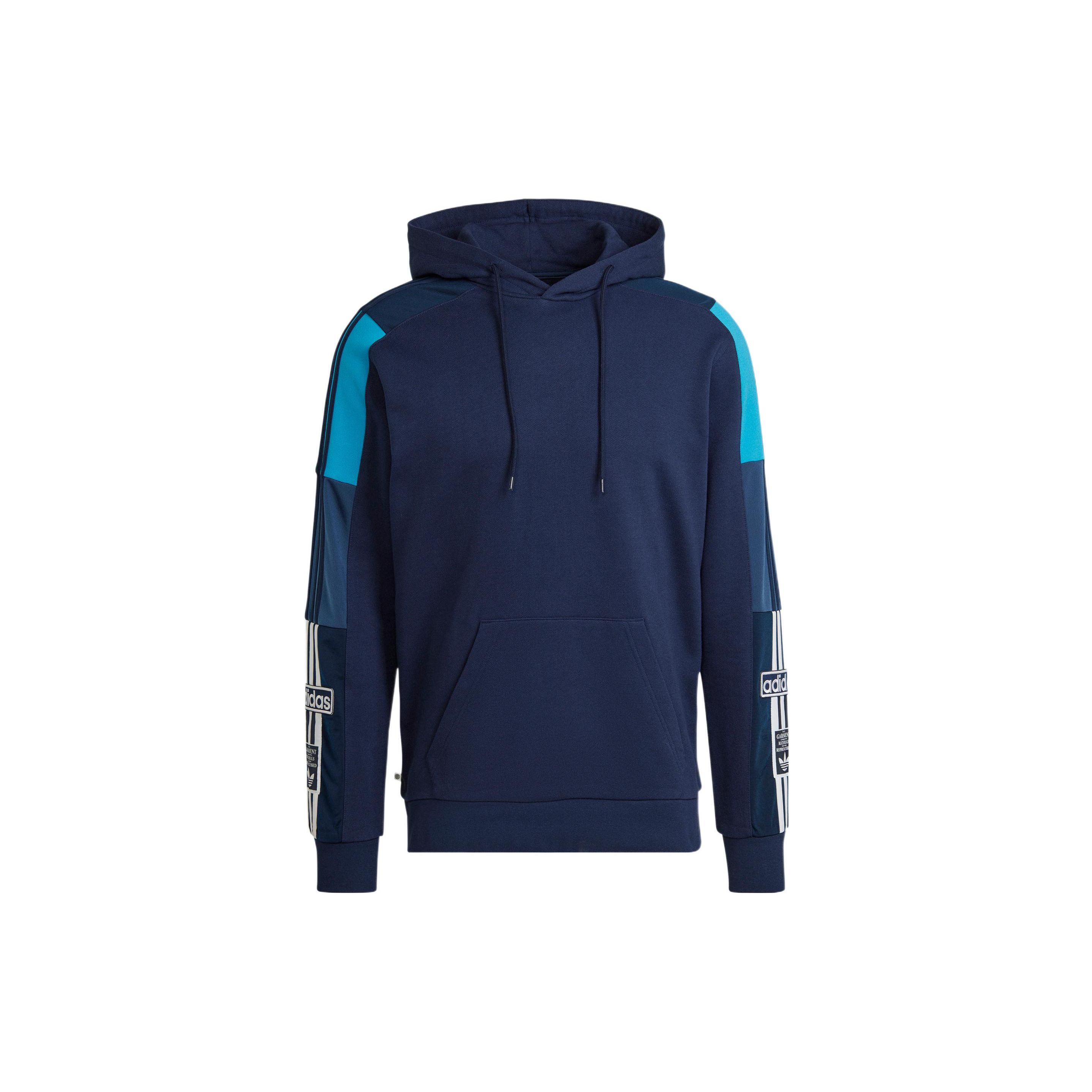 adidas Originals Men s Blue Hooded Sweatshirt HK7478 S